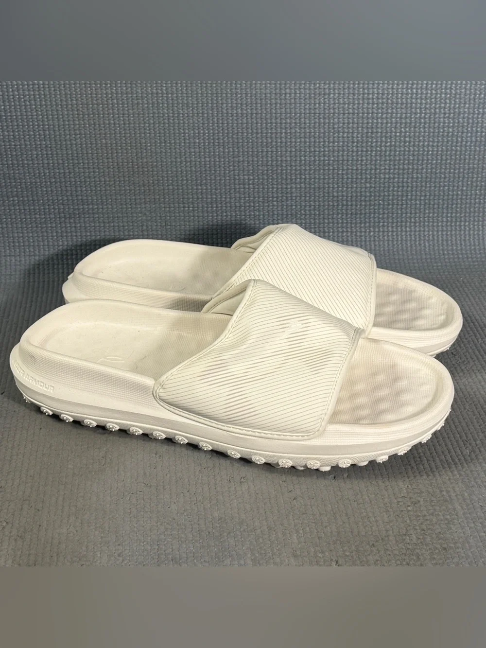 Under Armour Men’s UA FT Sway Slide 'Ivory Fog' Sandals Size 12